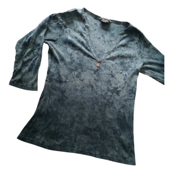 Tryst Cotton Rib Tie-Dye 3/4 Arm Top XL - Picture 5 of 6